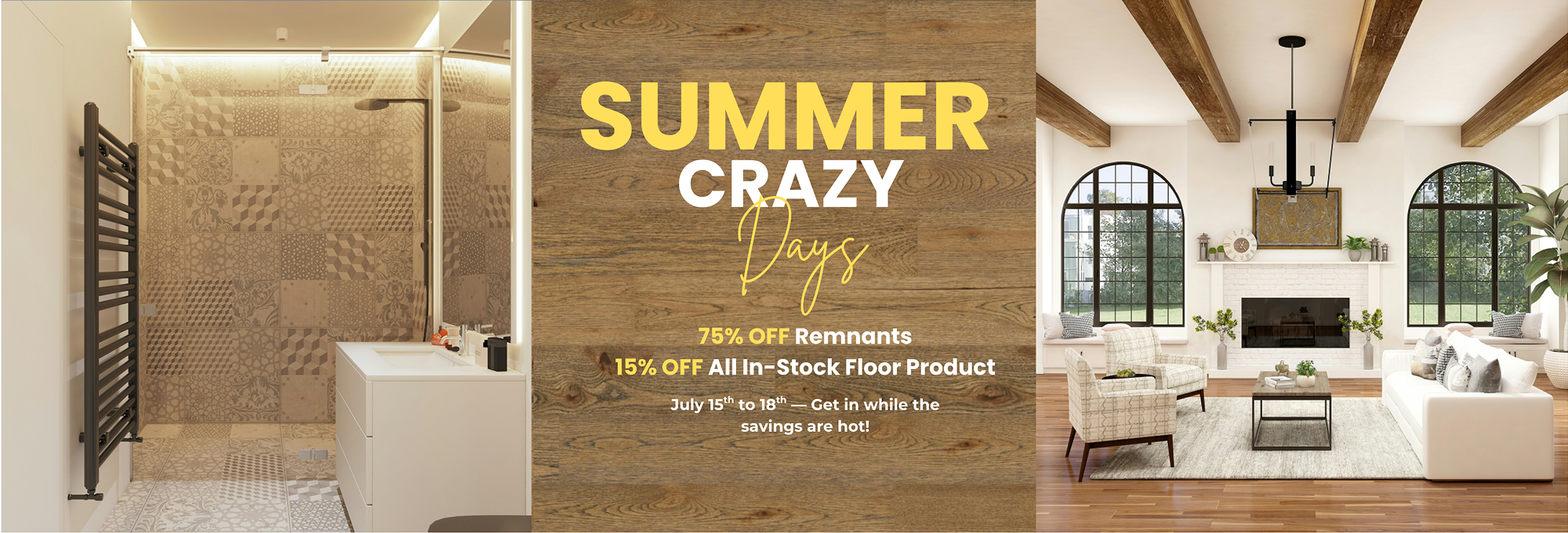 Sumer Crazy Day Sale July 15 to 18